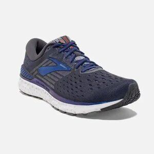 Brooks Men's Transcend 6 Running Shoes Ebony/Blue/Mandarin - 8
